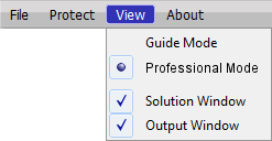 Enveloper view menu list