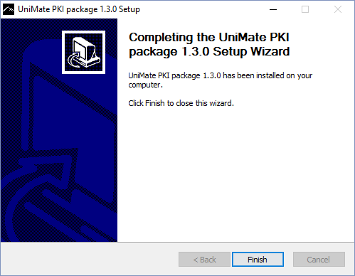 UniMate PKI setup finished