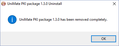 UniMate PKI has been removed