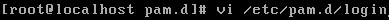 vi /etc/pam.d/login