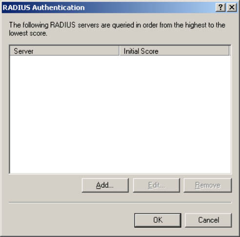 adding a RADIUS authentication server