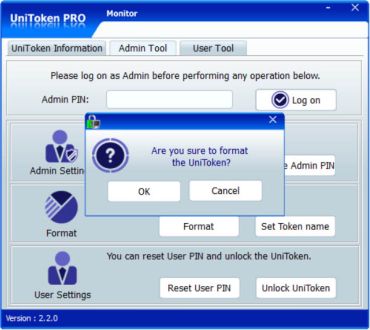 'are you sure you want to format this device' message