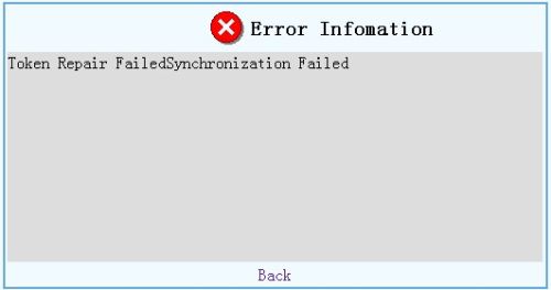 'token repair failed' message