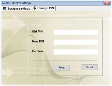 UniToken Daemon changing PIN