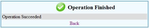 'operation succeeded' message