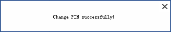 UniMate PIN successfully changed