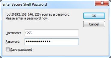 enter secure shell password