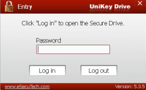 accessing UniKey Drive secure drive