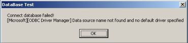 connection to database failed