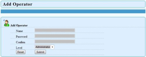 UniOTP Management add operator window