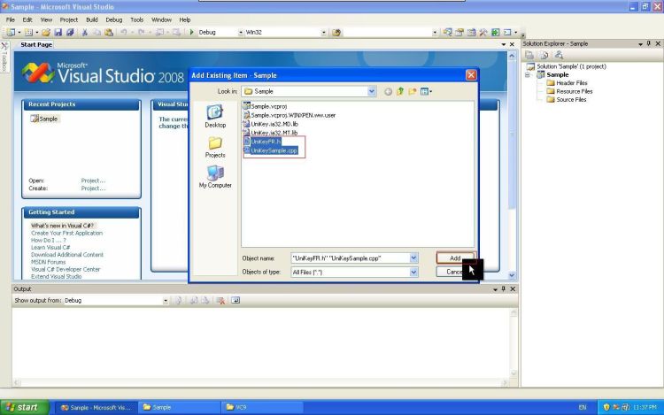 Visual Studio add existing items