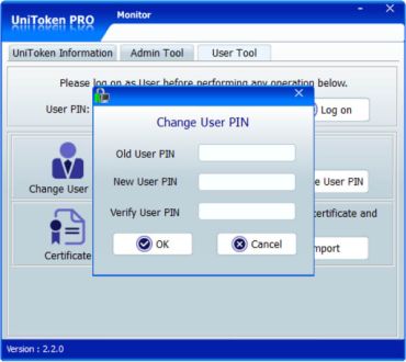change user PIN
