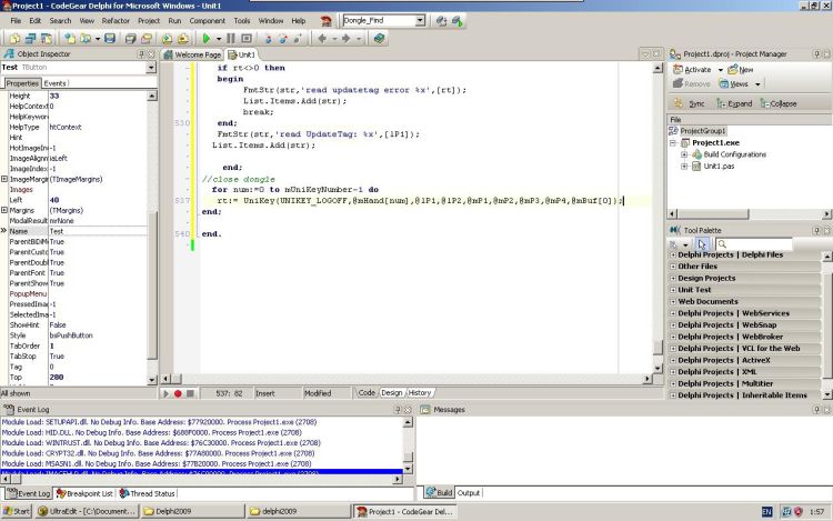 CodeGear Delphi pasted code
