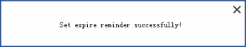 expiration date reminder successfully set