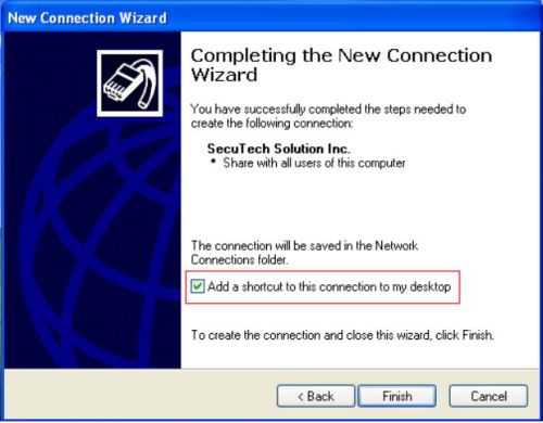adding a desktop shortcut option