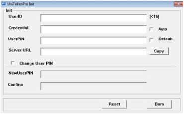 UniToken Init login window