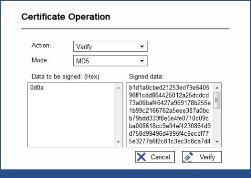 verifying a certificate