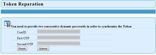 UniOTP Management token repair window