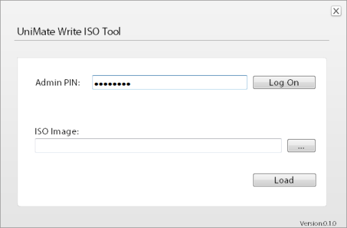 UniMate write ISO image to dongle tool