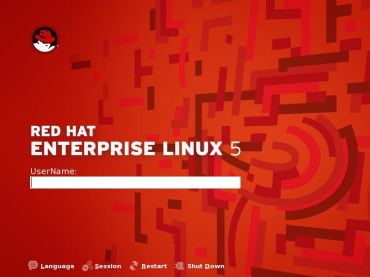 Red Hat login screen, username: root