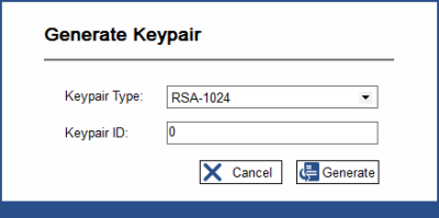 generate asymmetric key pair