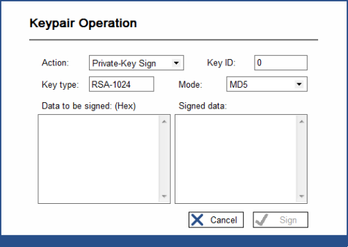 asymmetric key pair operations
