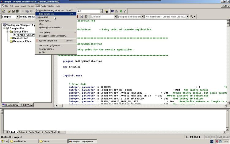 Visual Fortran build project