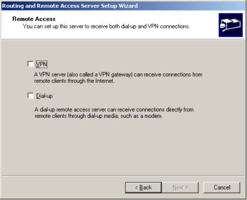 choose VPN then next