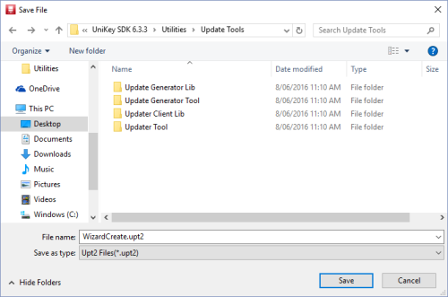 UniKey Generator save file path