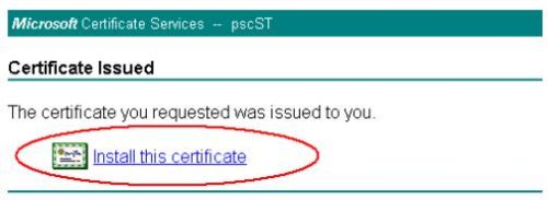 certificate issued