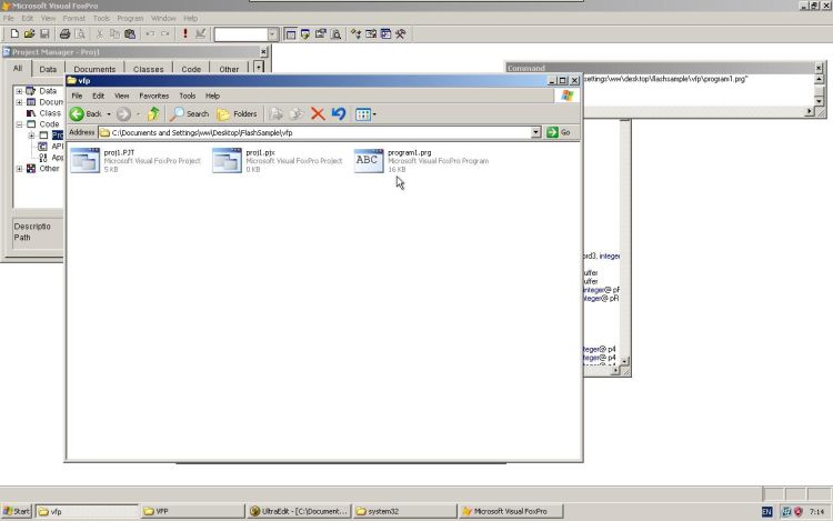 Visual FoxPro saved files in folder