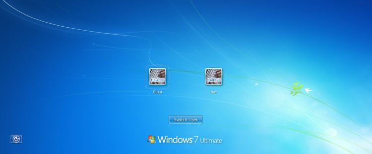 Windows user select screen
