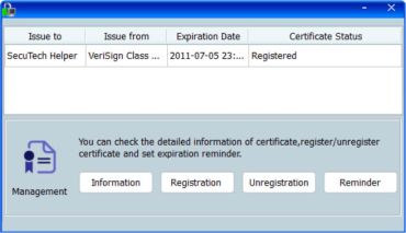 displaying certificate details