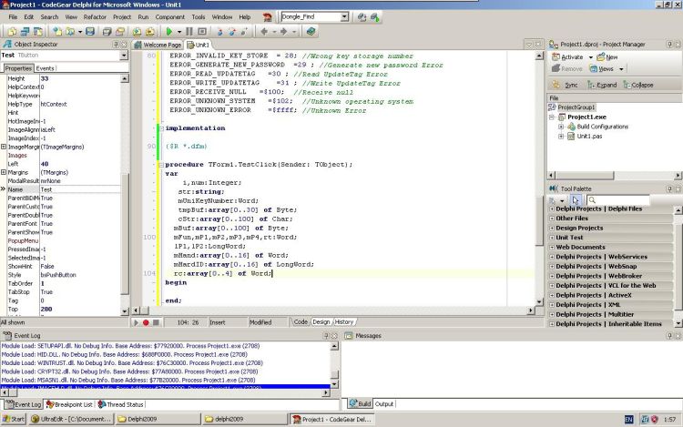 CodeGear Delphi place to paste code to